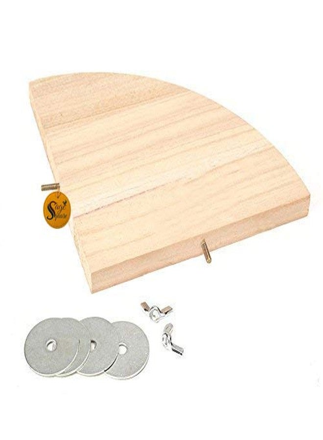 Sage Square 6 Inches Wooden Chewing Toy for Bird for Cockatiel African Grey Conure Rat Mouse Hamster Parrot. - Image 4